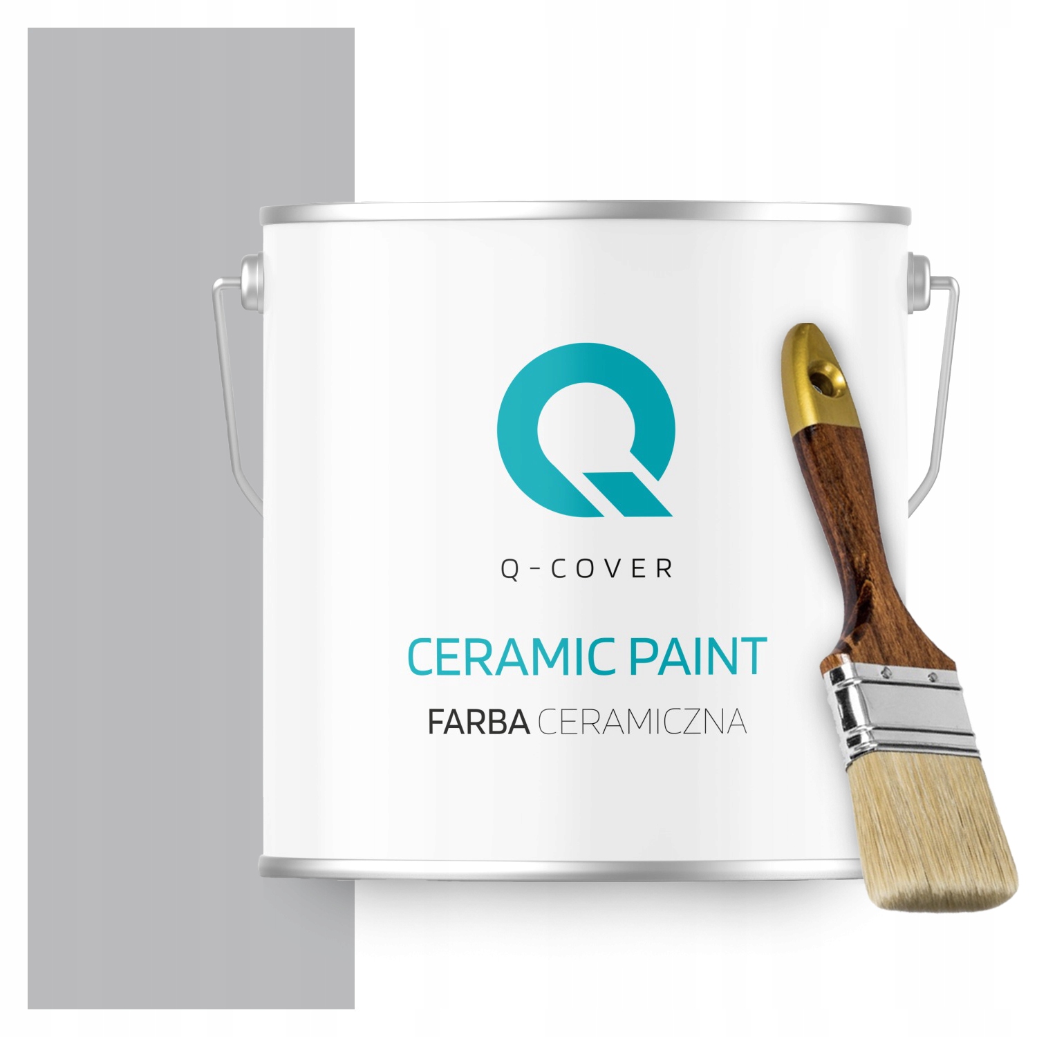 Keramická Farba Na Stenu Šedá H1050 5L Mat Poľský Výrobca Štetec
