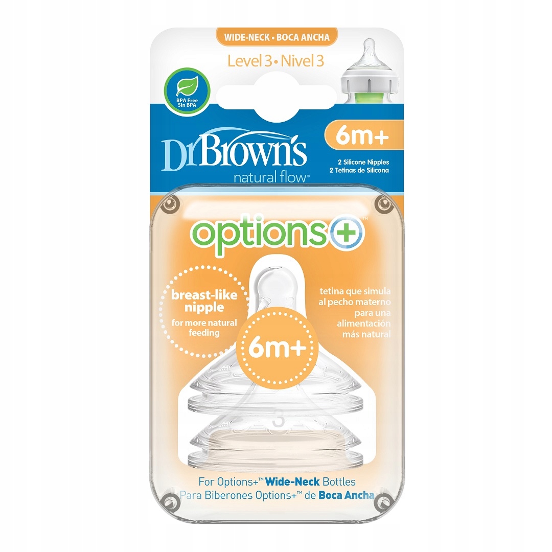 

Dr Browns Options Plus Smoczek Szeroki 6m+ level 3