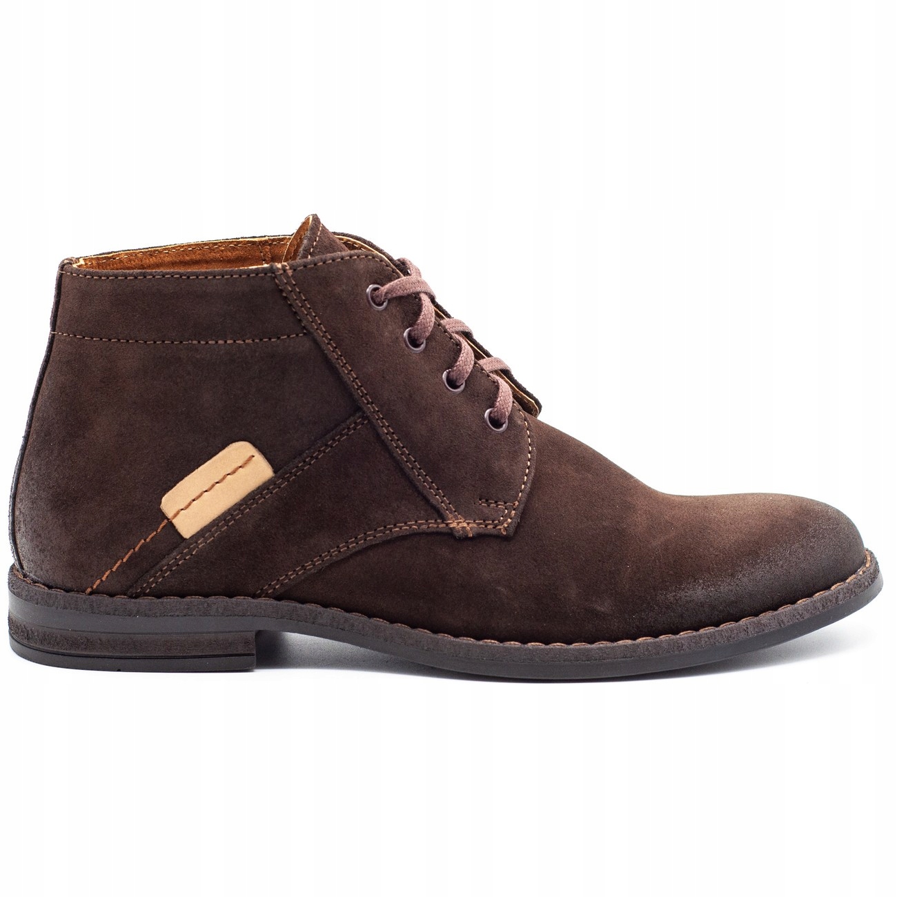 

Buty Męskie Sztyblety Skóra Polskie 605 Brąz 42
