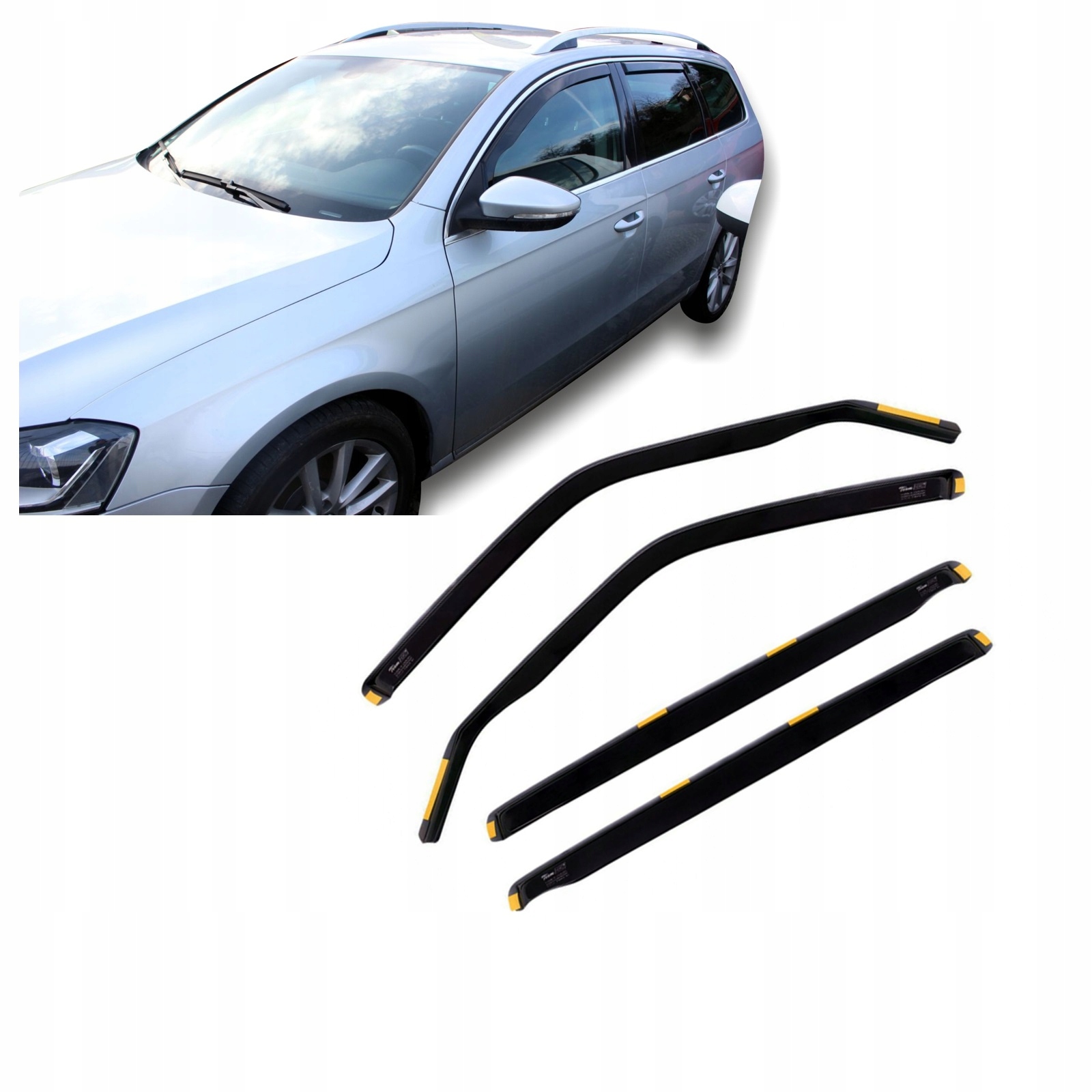 J&j Automotive Heko Deflektory pre Vw Passat B6 B7 2005-2015 Kombi 5D 4ks