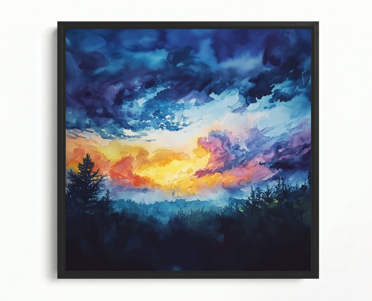 Obraz Rám American Box Krajina Obloha Mraky Slnko Búrka Počasie 60x60