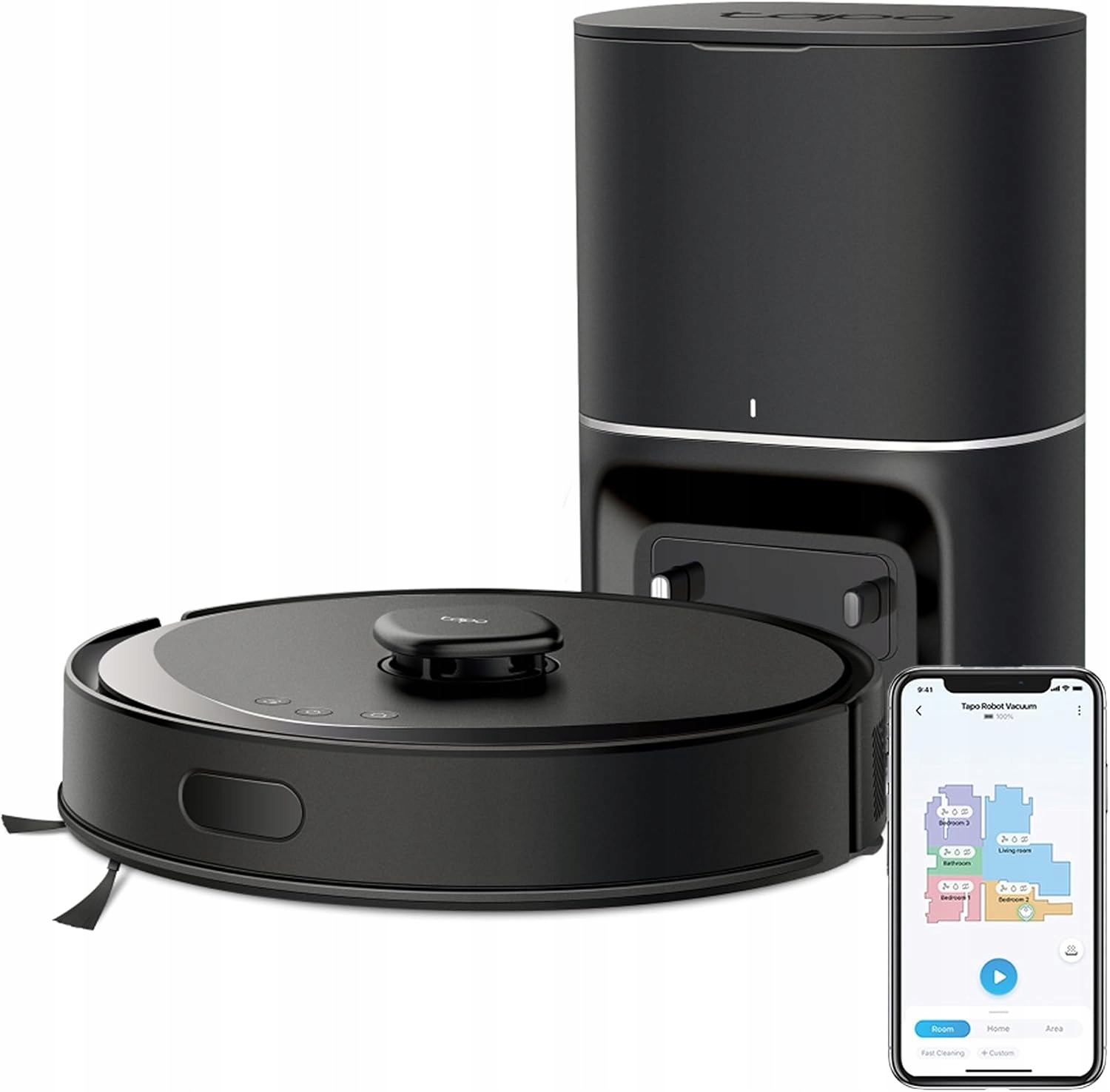 Uklízecí robot TP-Link Tapo RV30 Max Plus se stanicí 3 l Laser LiDAR Mop