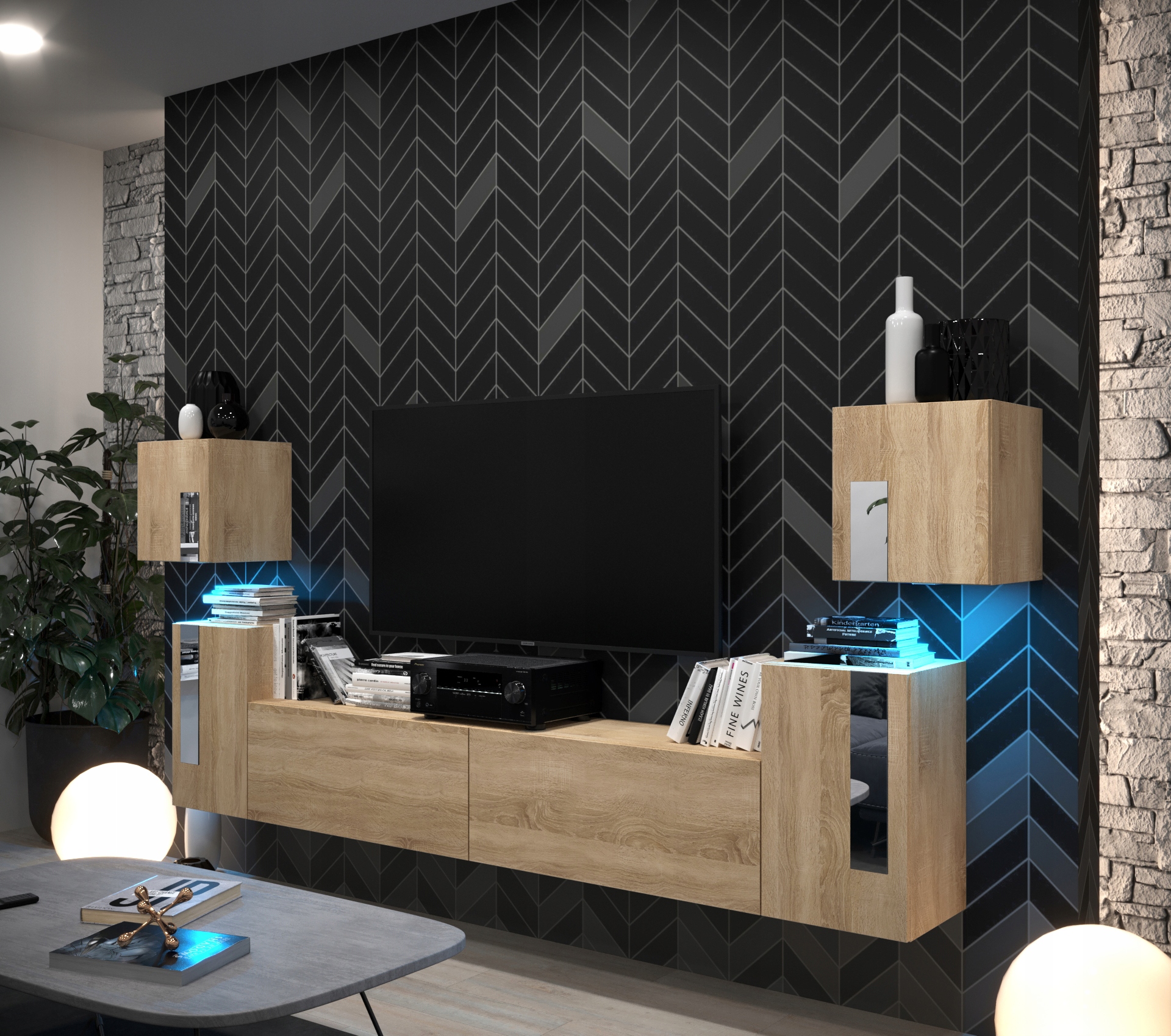 Meblościanka Do Salonu Zestaw Mebli Mat C86 1A Marka Prime-Home