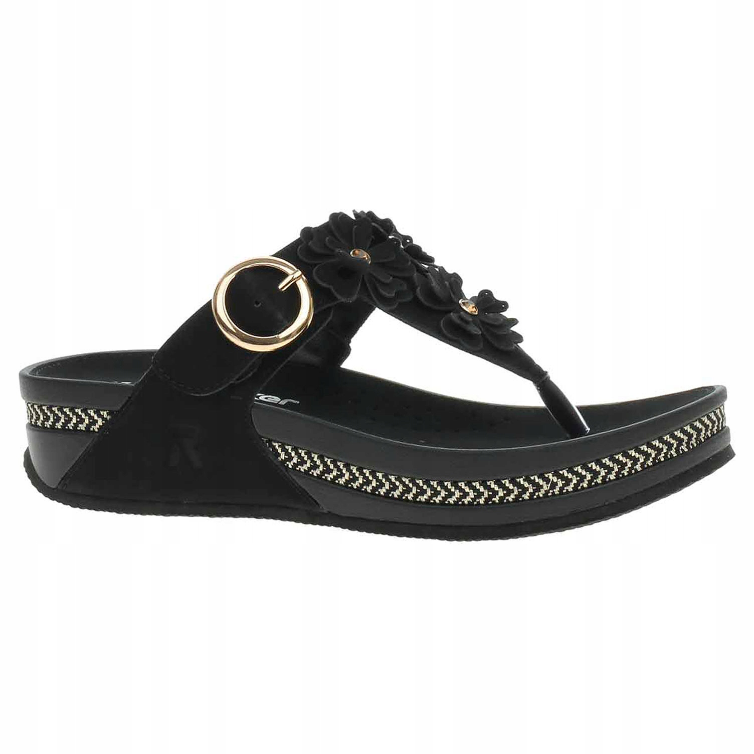 Rieker dámské pantofe V1466-00 schwarz 37