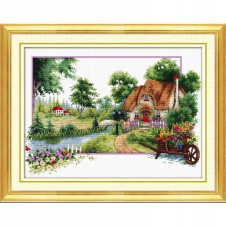 Křížková výšivka počítaná sada (kanva, mulina)