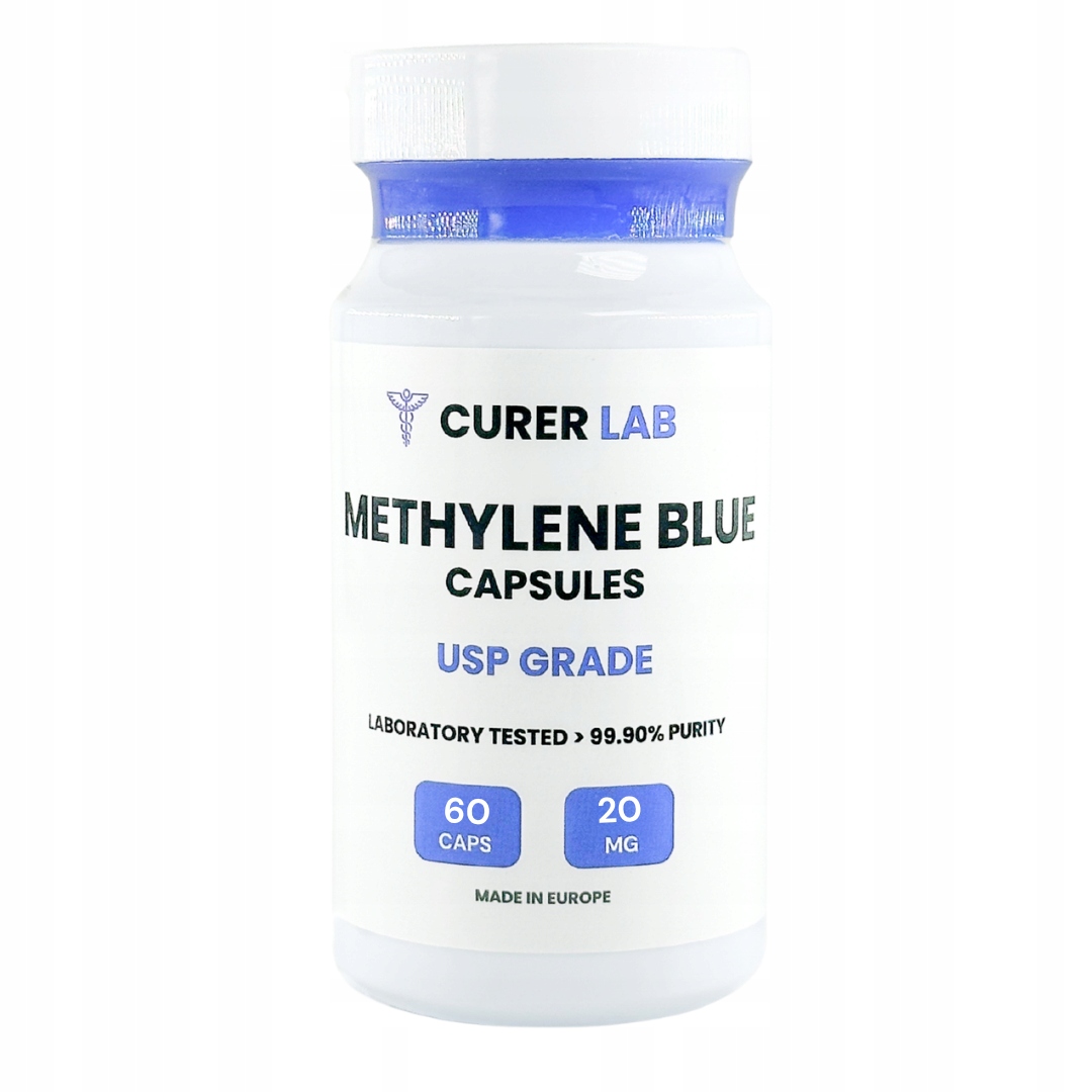 Methylene Blue USP Grade 20mg, 60 kapsułek, Curer Lab