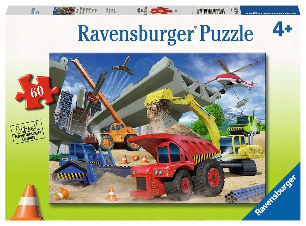 

Ravensburger, Puzzle 60: Maszyny budowlane (05182)