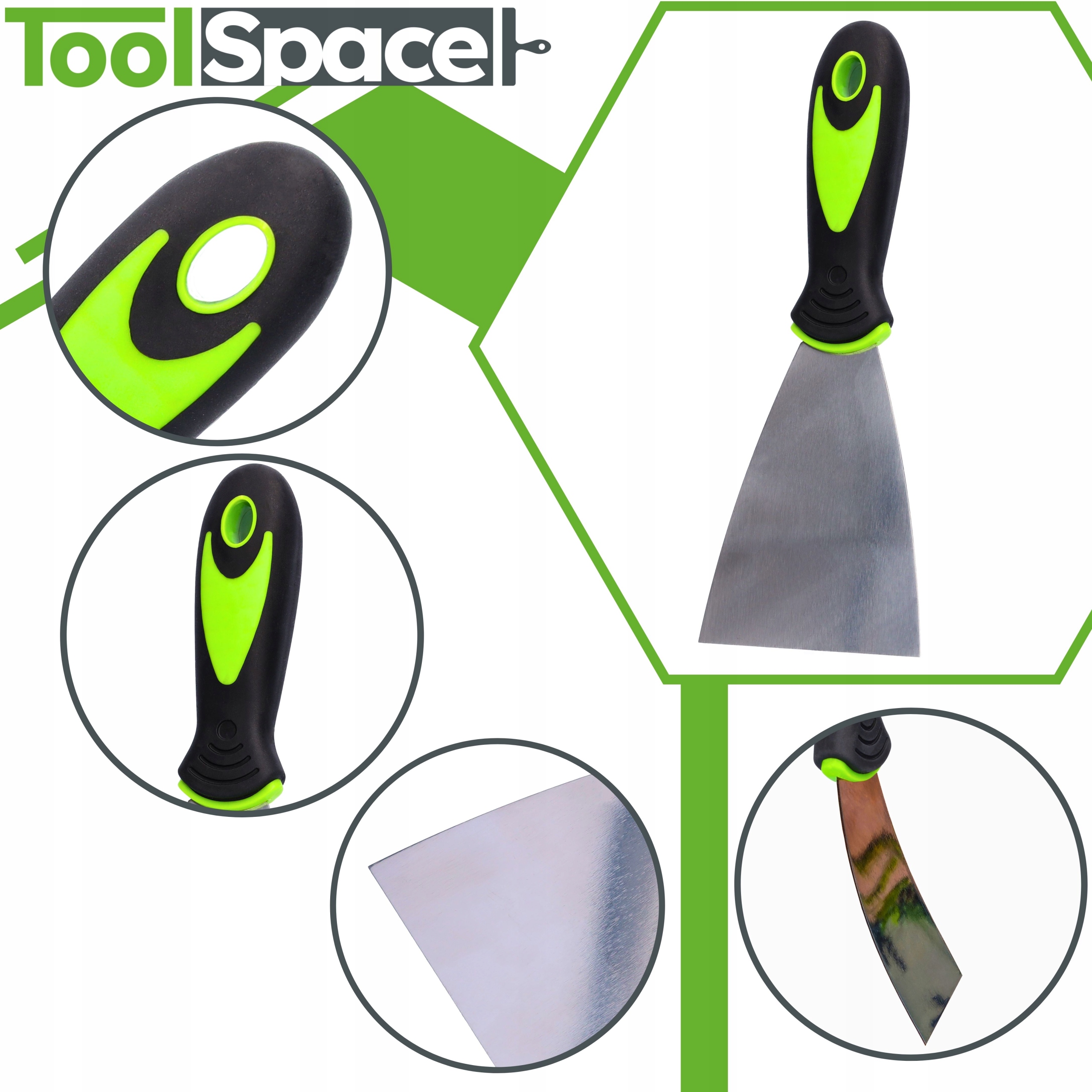 Szpachelka do płyt G-K gładzi gipsu 60mm GUMOWA 2K Marka Gold tools