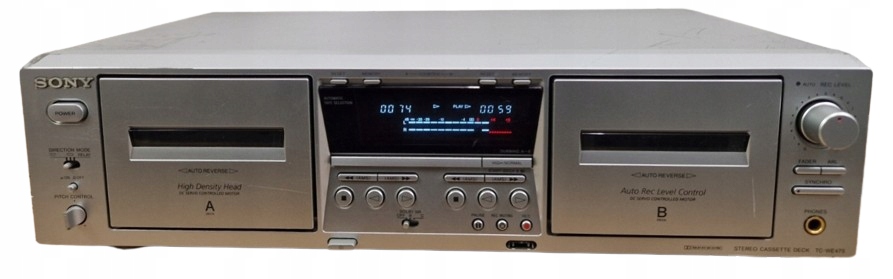 Кассетный магнитофон Sony TC-WE475 серебристый