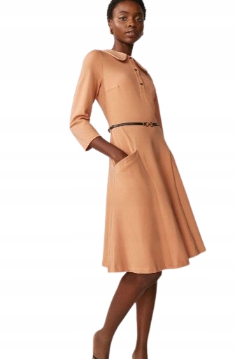 Coast Šaty Hnědá S Límečkem 38 38 3_