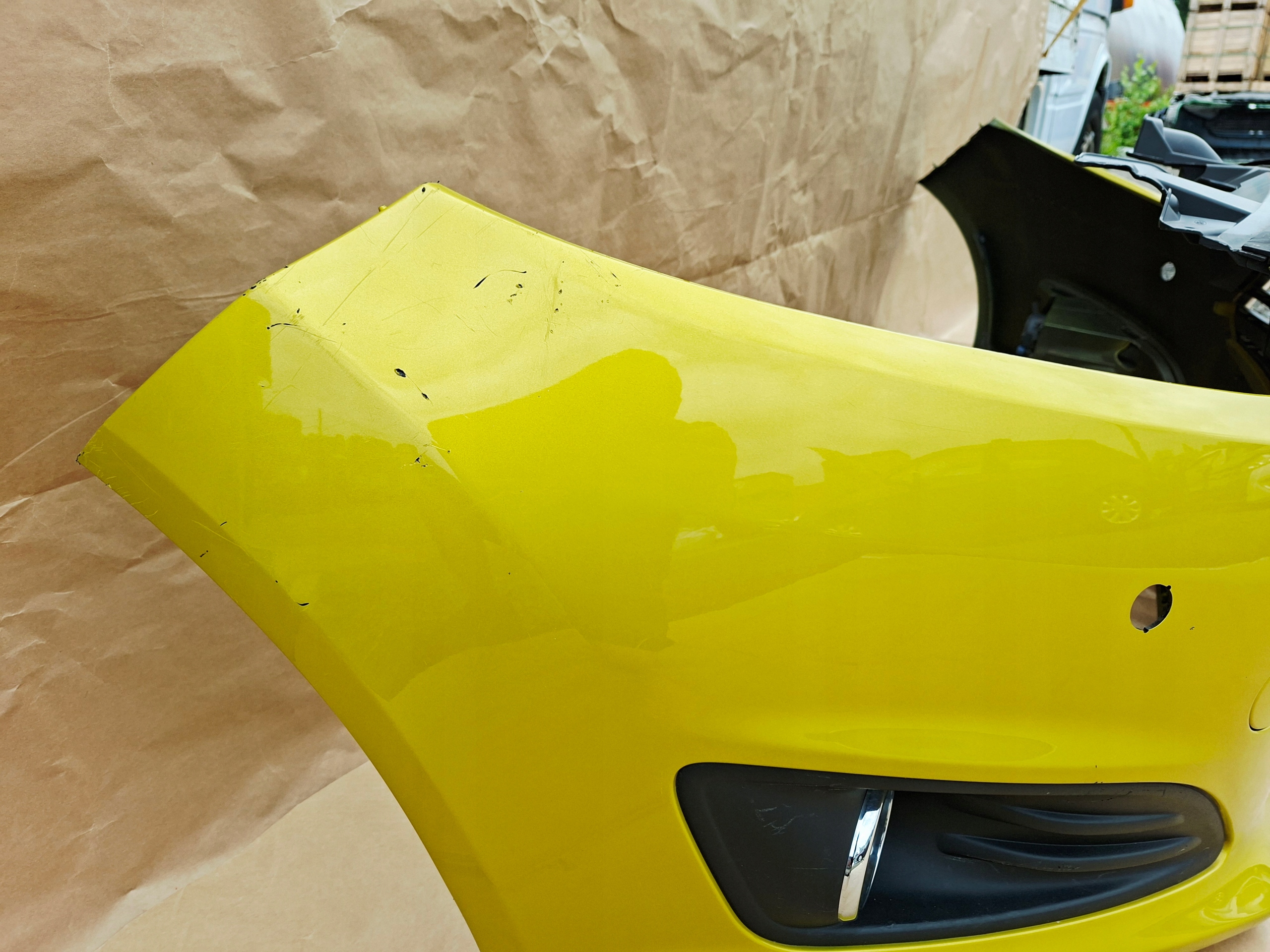 FORD FIESTA MK7 LIFT 2012-2017 bumper front MUSTARD OLIVE original 4x PDC