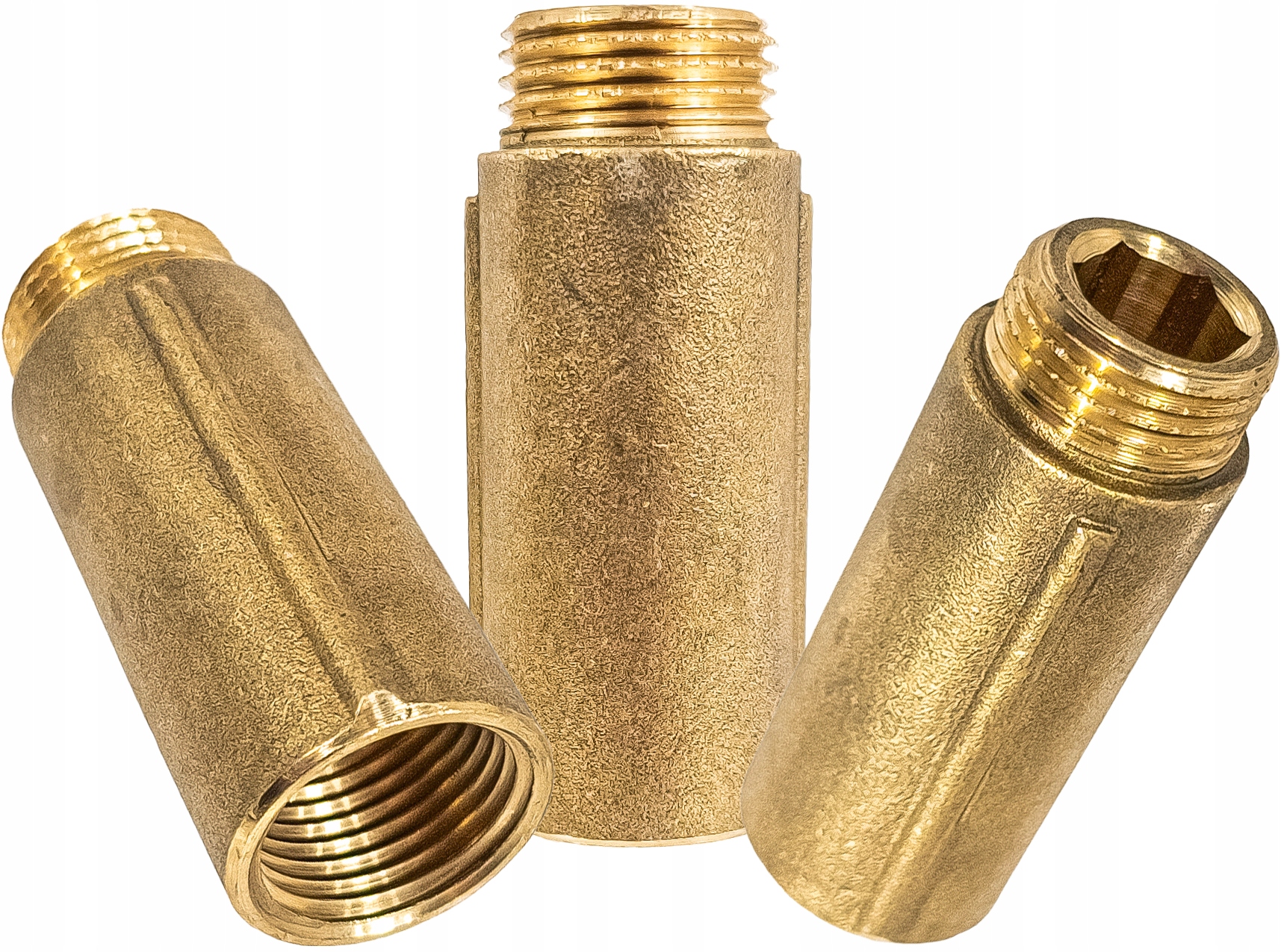 PRZEDŁUŻKA WYDŁUŻKA ZŁĄCZKA MOSIĘŻNA Ø 1/2" CALA DŁUGOŚĆ 50mm SOLIDNA SIZER