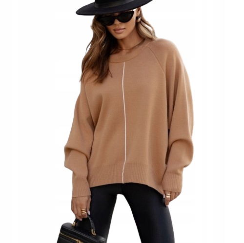 Cocomore Oversize svetr Camelový Bílý Nový