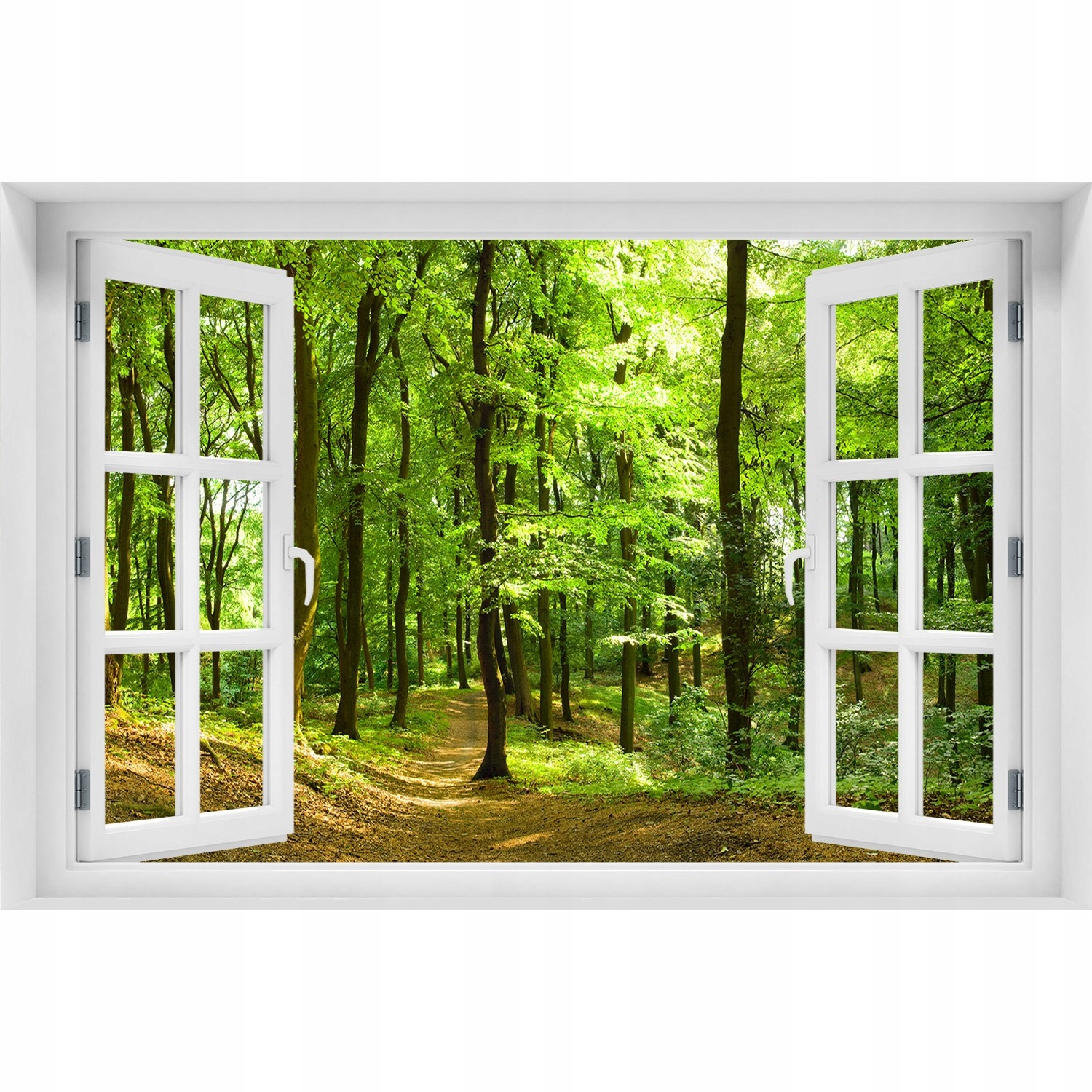 

3D Okno Naklejka na ścianę Leśna ścieżka 120x80