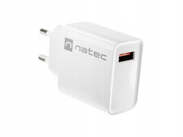 Natec Ładowarka Sieciowa Ribera Usb-a 18W Biała NUC-2057