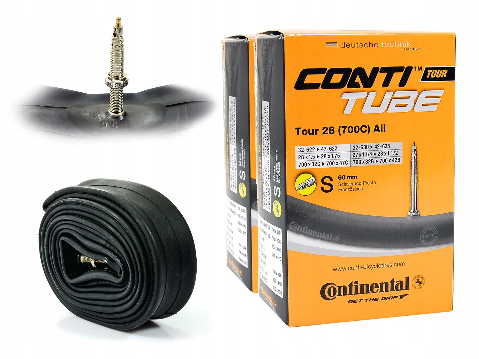 

Dętka Continental Tour 28''x1,25-1,75'' presta 60