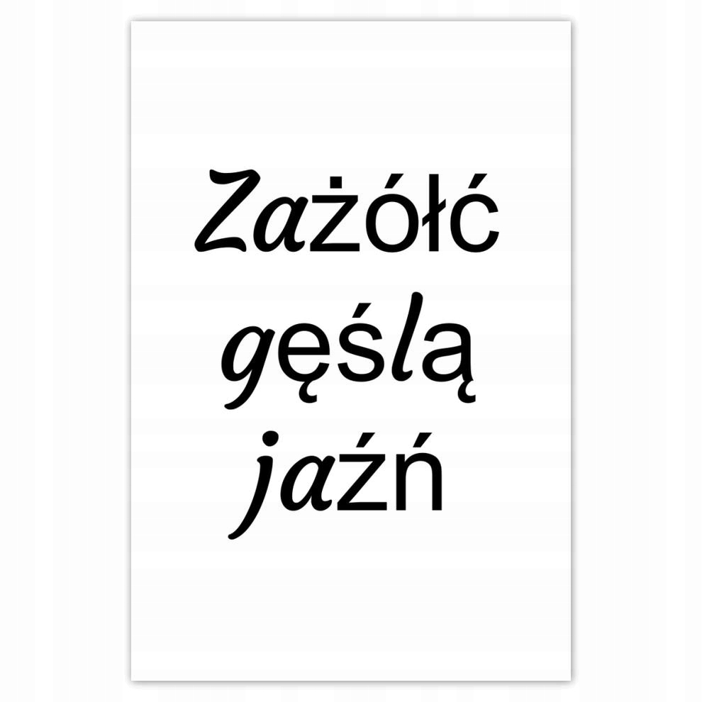 

Plakaty 40x60 Zażółć gęślą jaźń