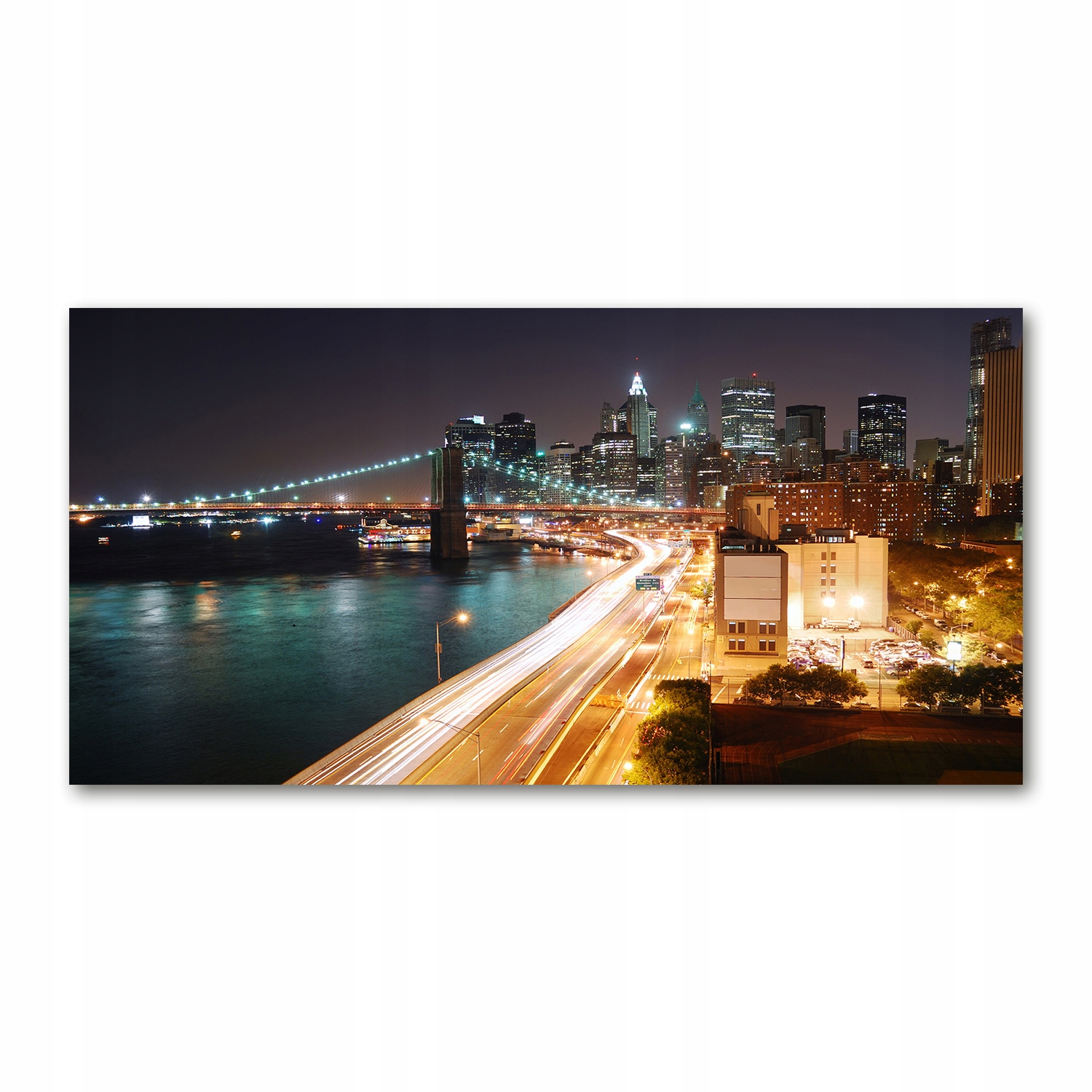 

Foto obraz akryl zdjęcie Nowy Jork nocą 120X60 cm