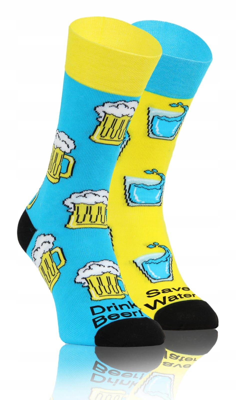 KOLOROWE SKARPETY W ŚMIESZNE WZORY piwo 35-38