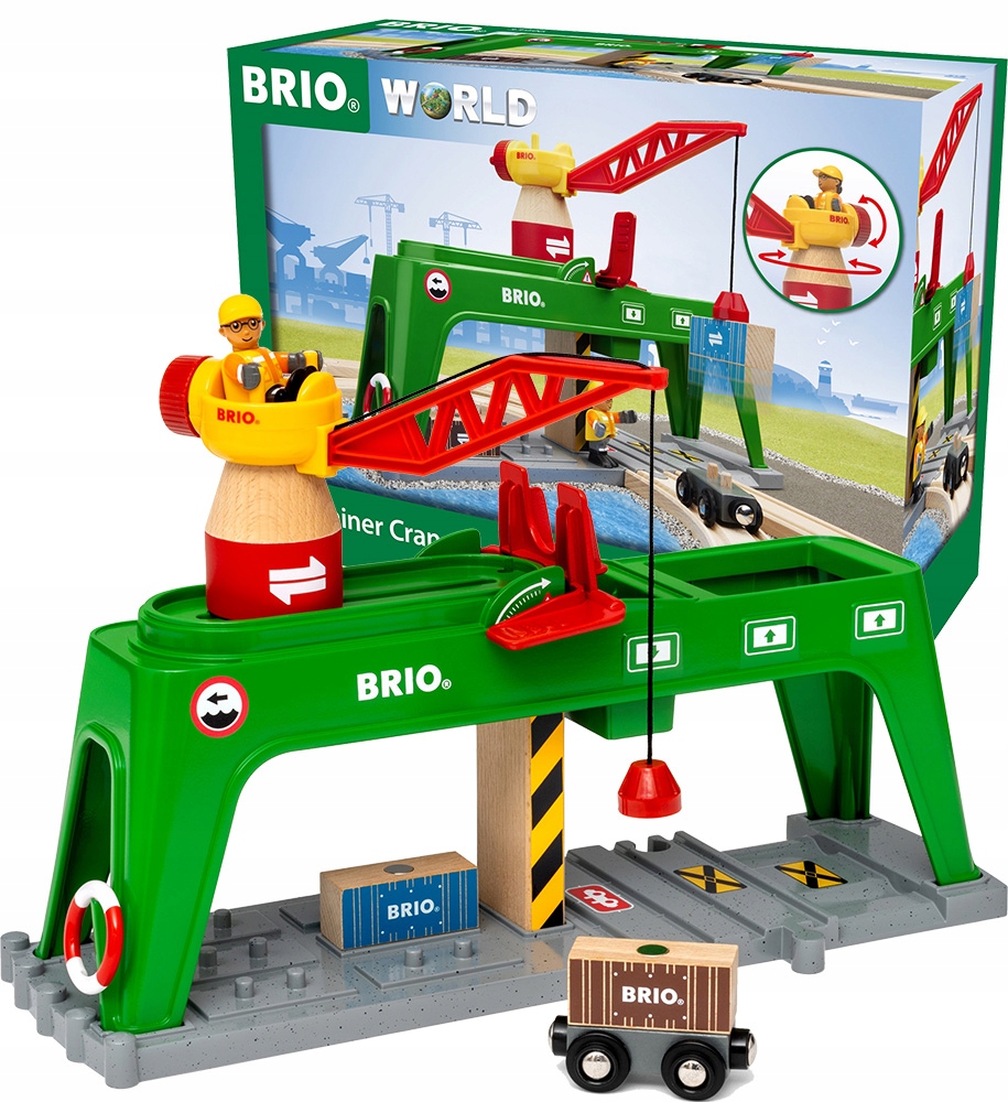 

Brio Kolejka Dźwig kontenerowy Wagony Akc Drewno