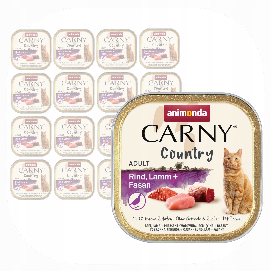 Levně Animonda Carny Country 16x100g Vlhké Krmivo pro kočky Hovězí jehněčí bažant