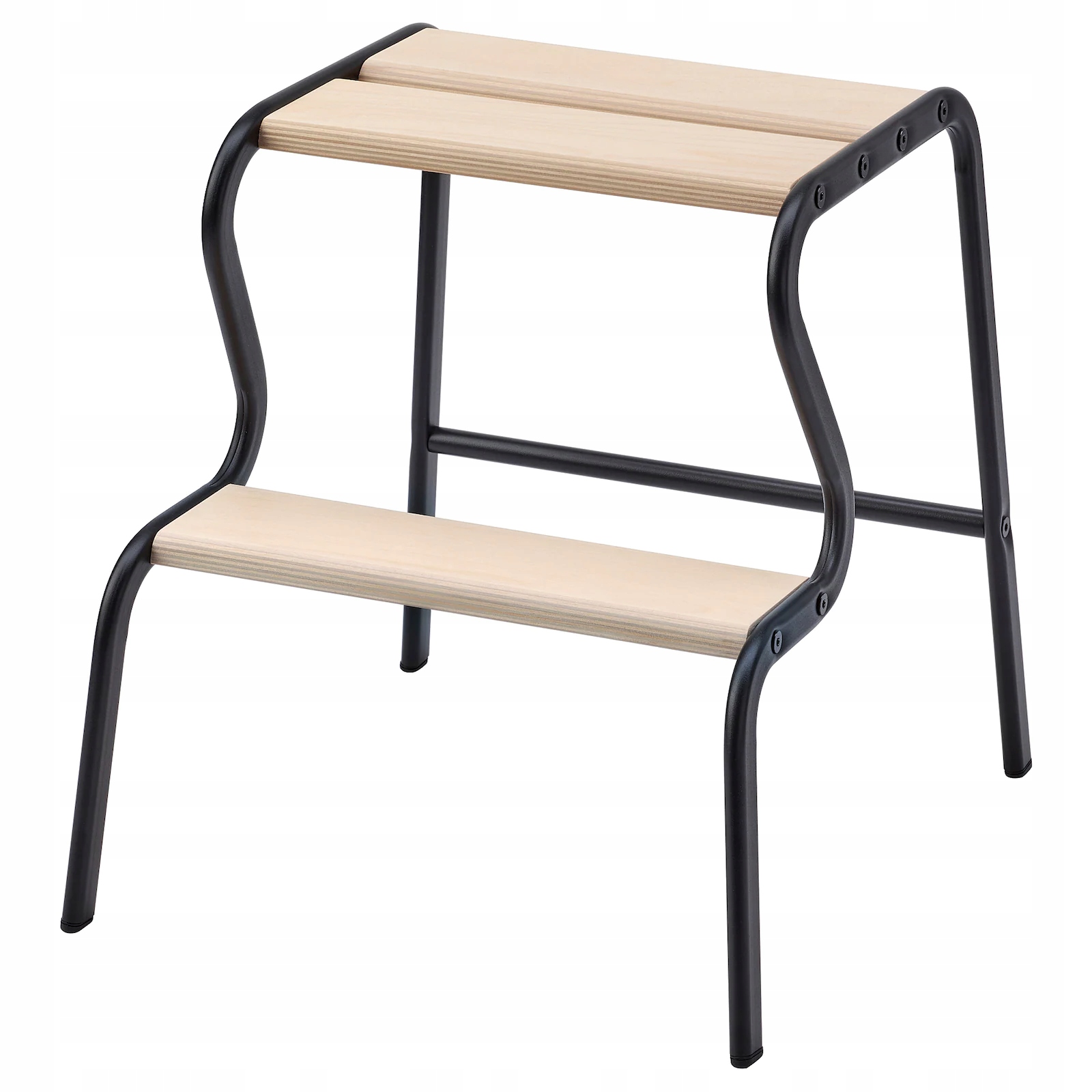 

Ikea Grubban Taboret ze schodkiem czarny/brzoza