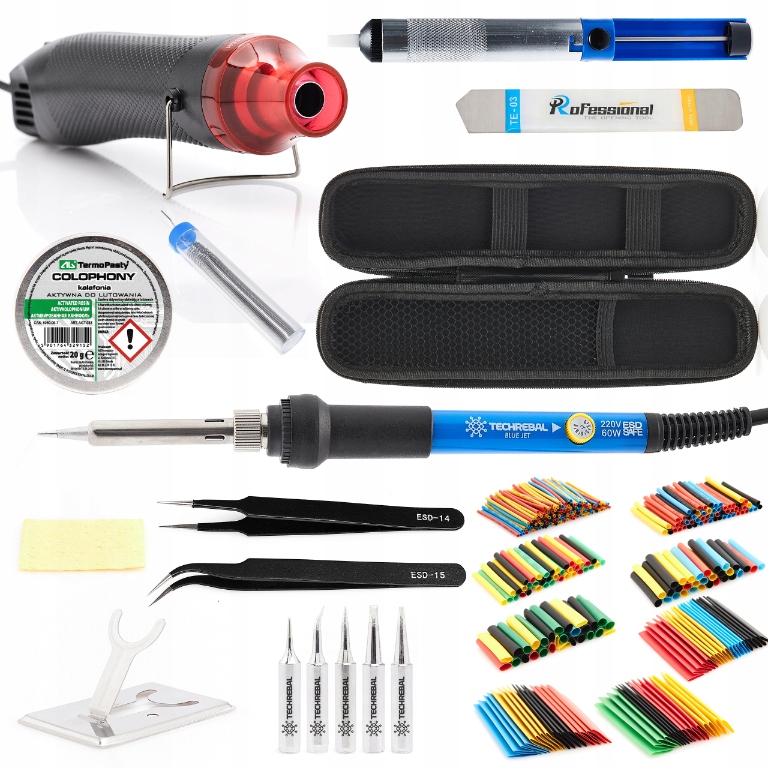 Přesná Baňková Páječka Blue 60W S Regulací Teploty Set 17v1