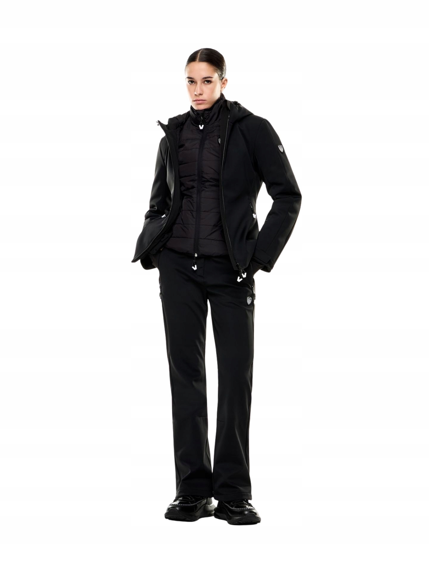 Kombinéza EA7 Emporio Armani Kitzbühel Tris (Bunda+Vesta+Kalhoty) Černá XL