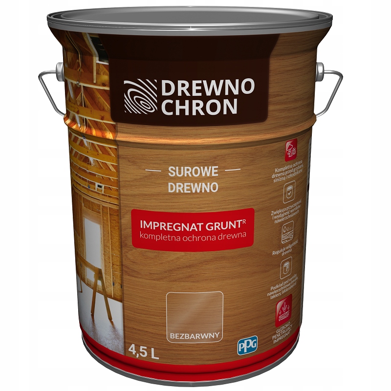 DREWNOCHRON Impregnat Extra Grunt R bezbarwny 4,5L