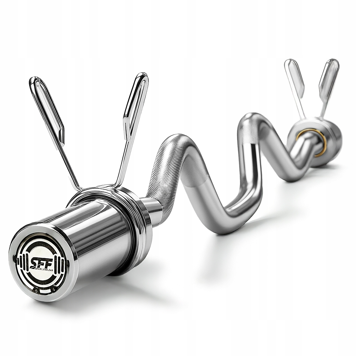 Gryf Mocno Łamany Olimpijski Łożysko 120CM Sztanga 50mm Zaciski Siłowni