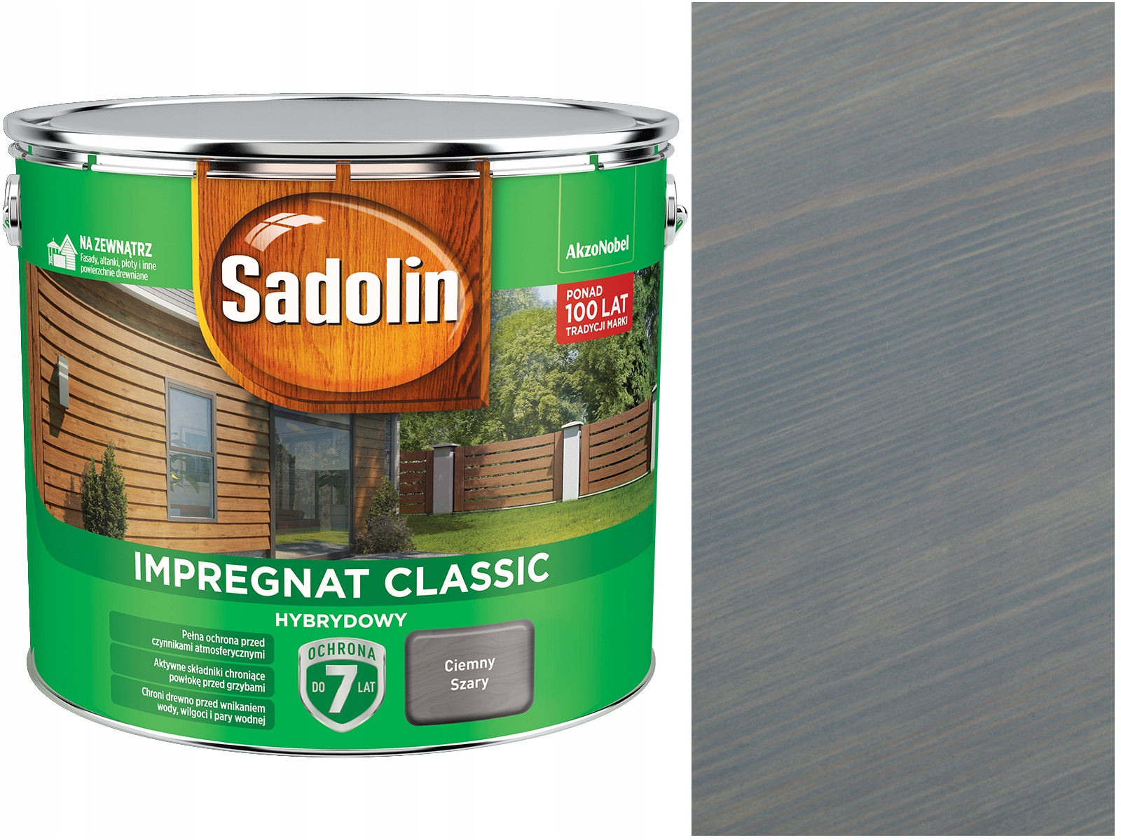 

Sadolin Classic Hybrydowy Ciemny Szary 4,5L