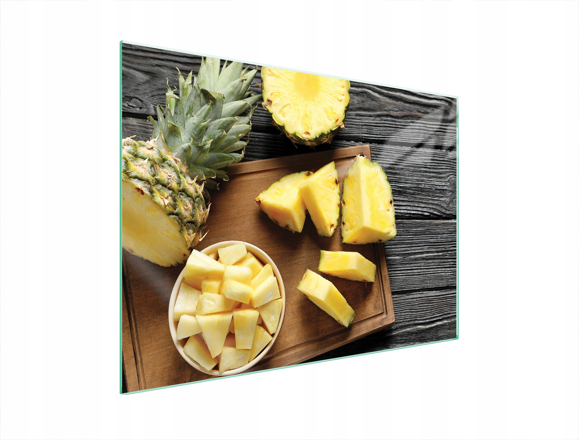 Ochranná Skleněná Deska Na Sporák 70x52 Ananas Tvrzené Sklo