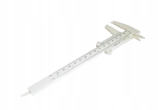 SUWMIARKA DO BRWI BIAŁA 15 CM