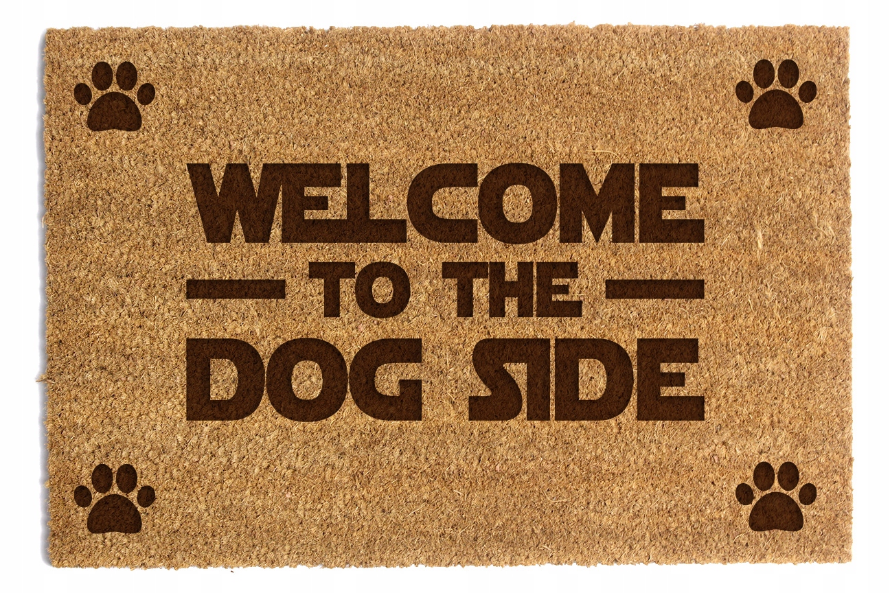 Stěrač Na Dveře 60 x 90 cm „Welcome To The Dog Side“ Kokos