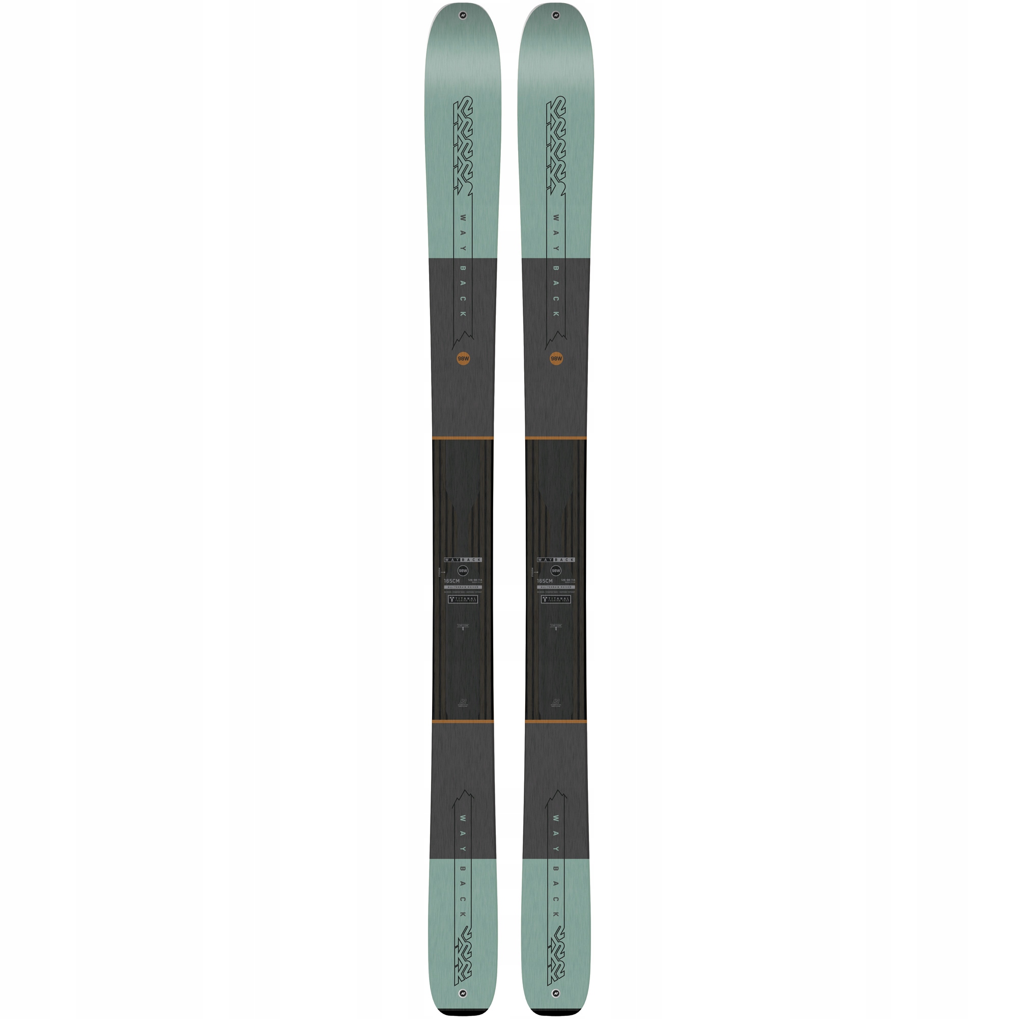 Narty skitourowe damskie K2 Wayback 98 długość 165cm
