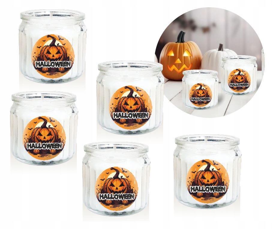 Świeczka dekoracyjna na HALLOWEEN 5szt. DEKORACJE na stół świeca zapachowa