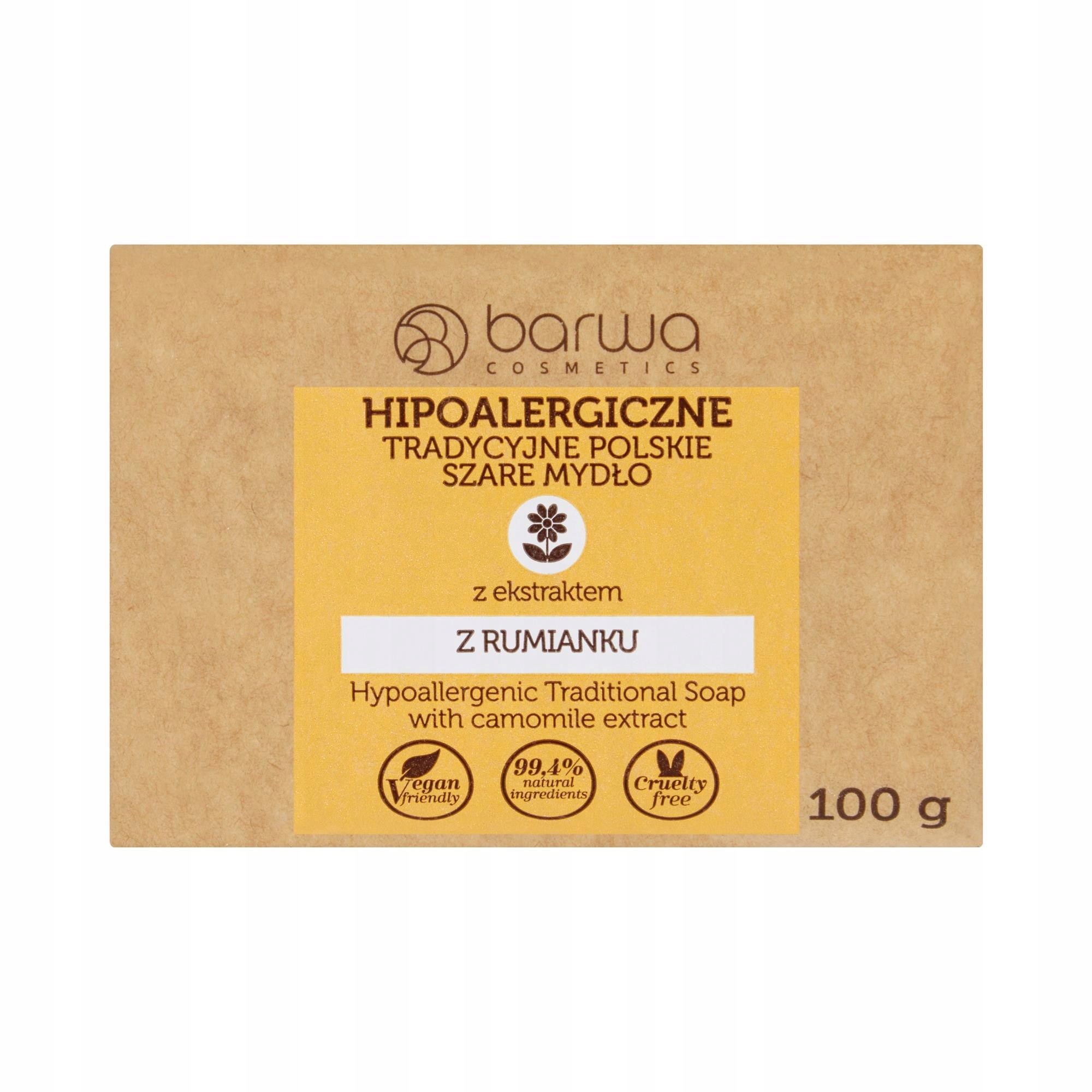 

Barwa Mydło 100g szare rumianek w kostce