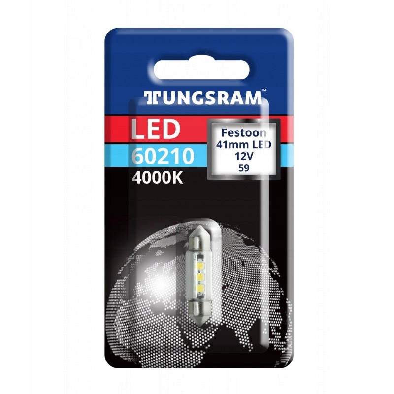 

Żarówki Tungsram C5W Led 12V 4000K 41MM 1SZT.