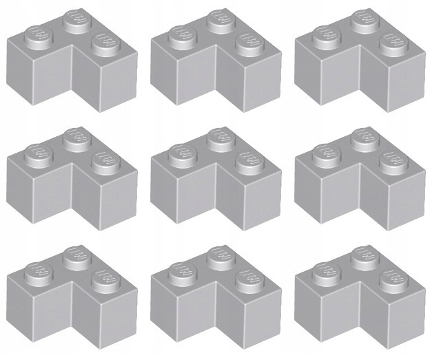 

Lego 2357 Klocek Narożny 2x2 szary jas (10g) 9 szt