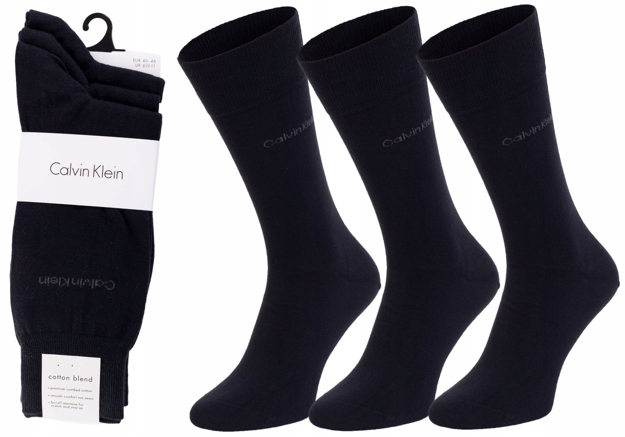 

Calvin Klein Skarpety Skarpetki 3P Navy R:40-46