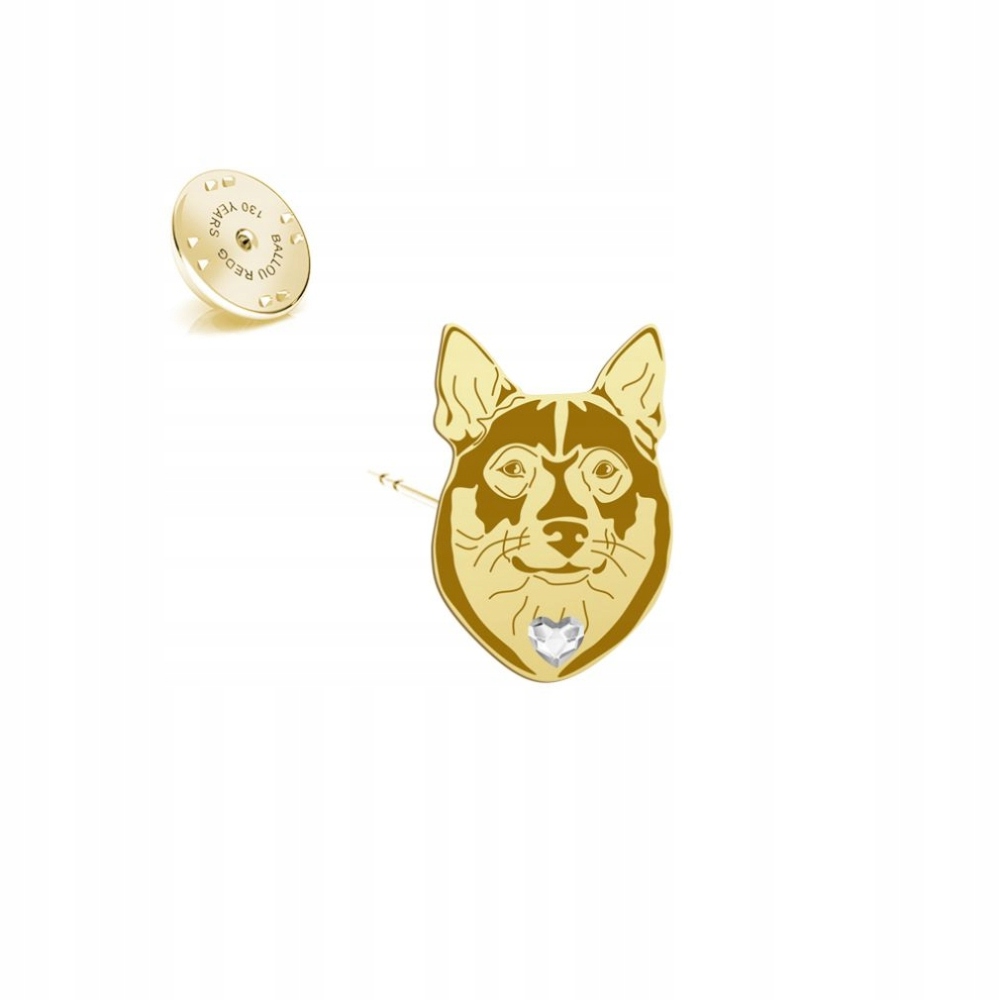 Odznak se psem Swedish Vallhund 925 Žena Dárek Dedikace Bonus