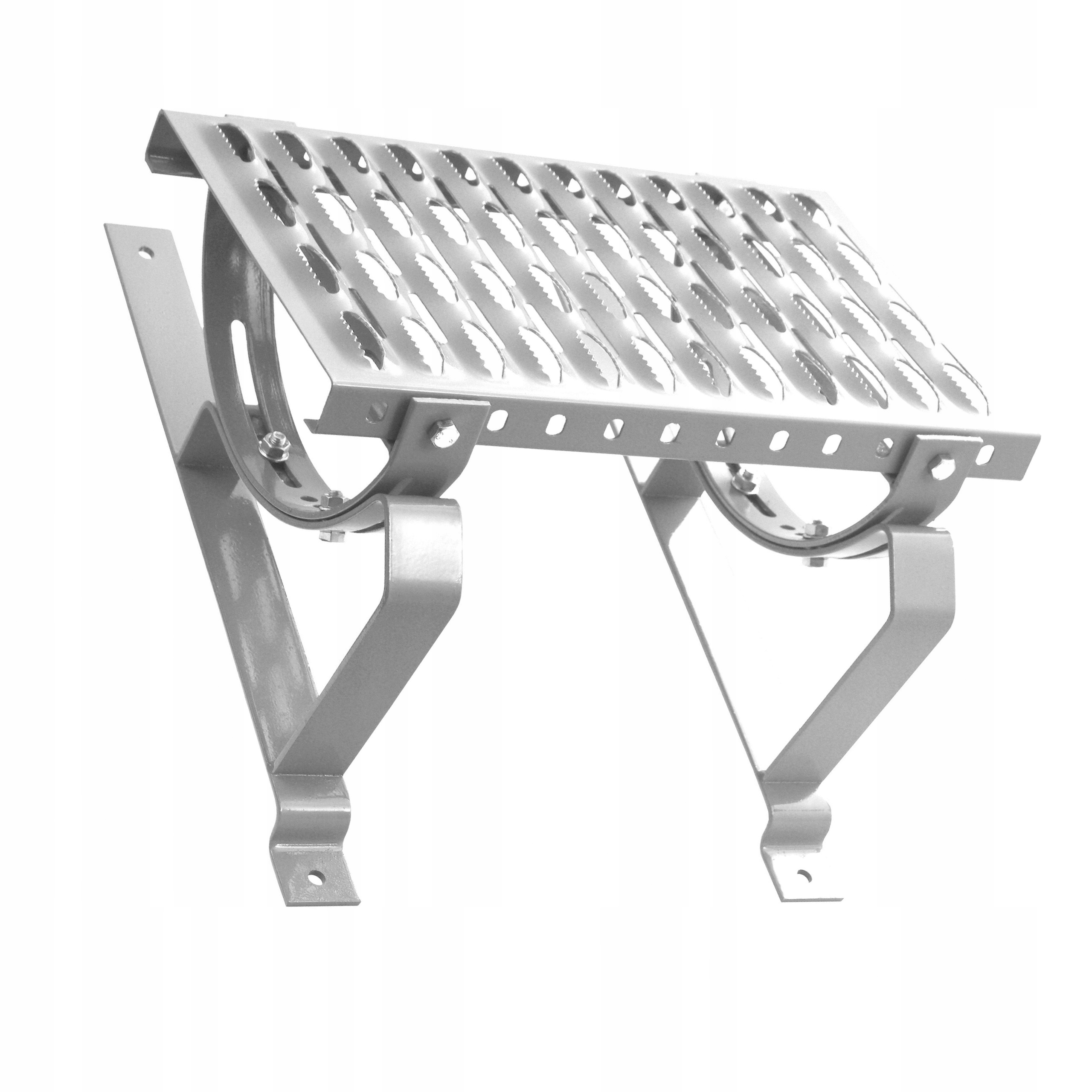 Kompletna ława kominiarska 80cm do blachodachówki 350/20 Srebrna Ral 9006