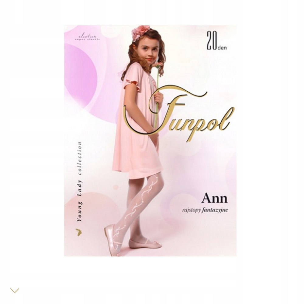 

Rajstopy rajstopki białe lycra Ann Fun-Pol 164-170