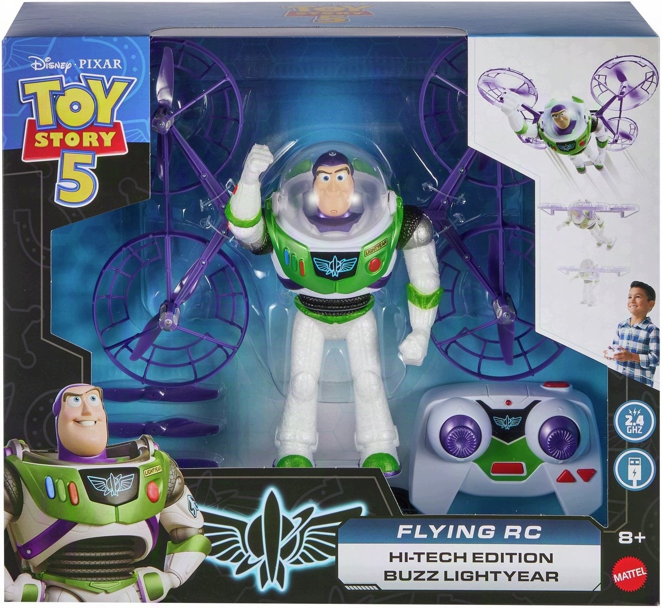 Figurka zdalnie sterowana Mattel Toy Story 5 Buzz Lightyear 21 cm JKV53