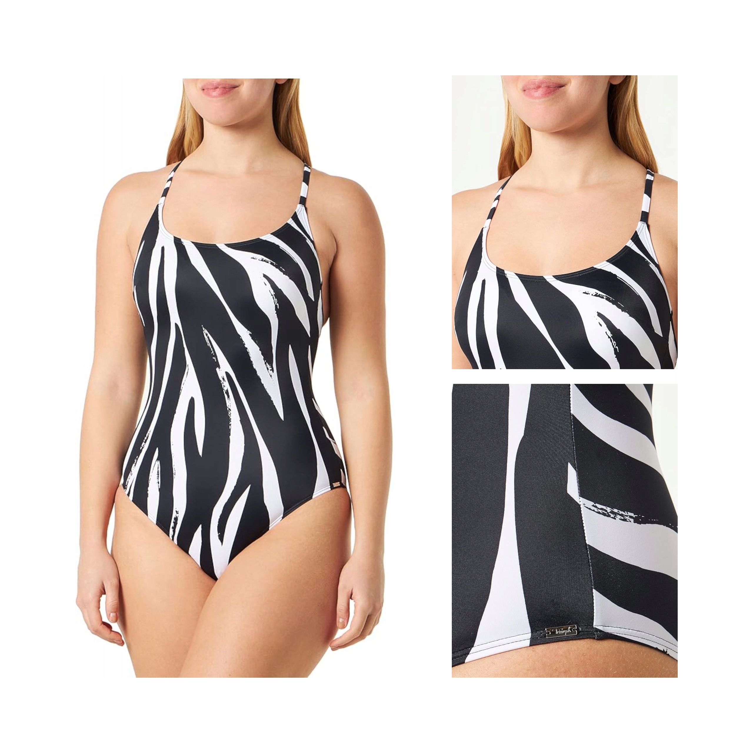 Plavky Triumph Summer MIX Match Op Jednodílné Černobílé 40D