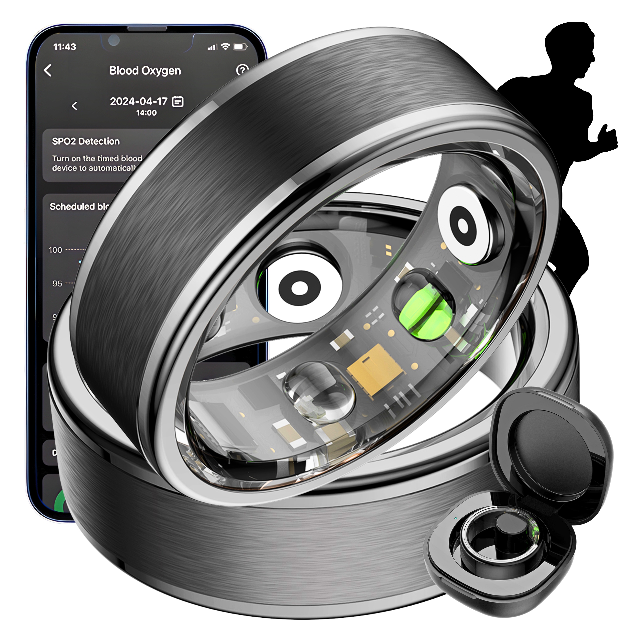 Smartring Colmi R03 18.9Mm Smart Ring vel. 9 Pouzdro Krabička 5ATM