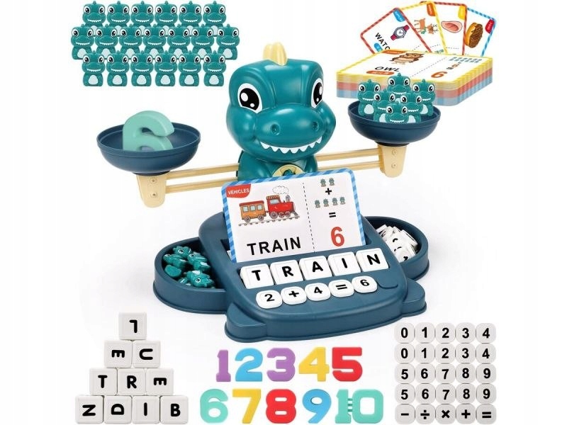 GRA NAUKA LICZENIA ANGIELSKIEGO RÓWNOWAŻNIA WAGA SZALKOWA DINOZAUR Marka ChRLD