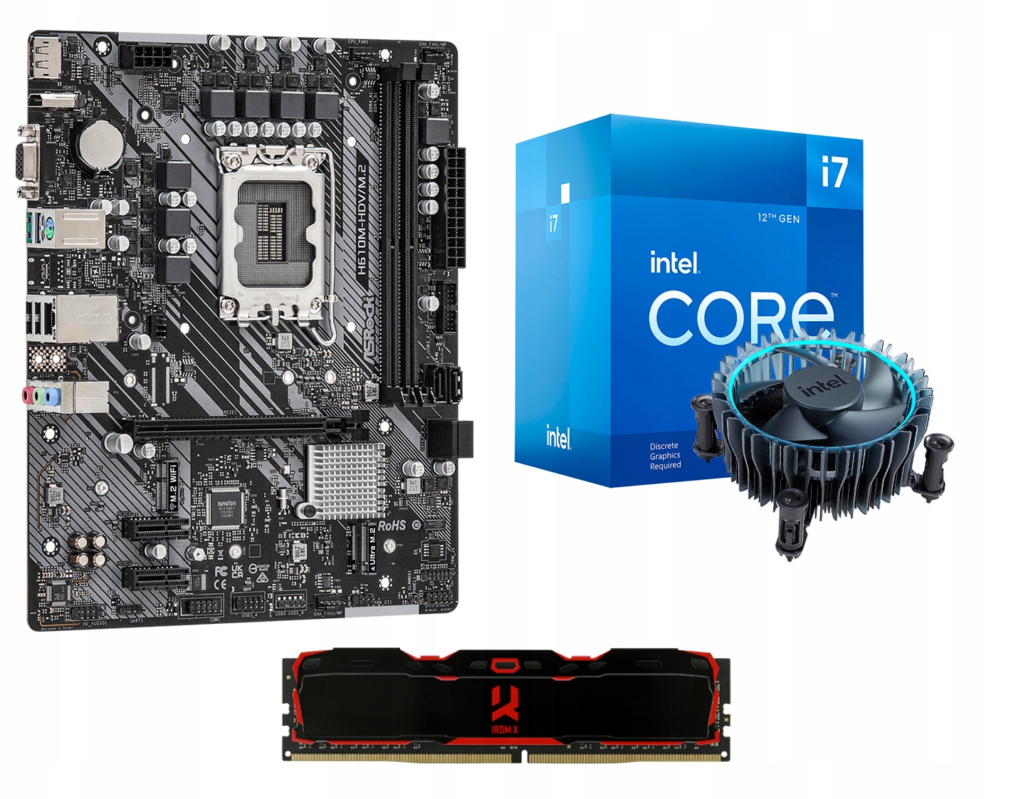 Zestaw Intel i7-12700F H610M M.2 16GB 3200