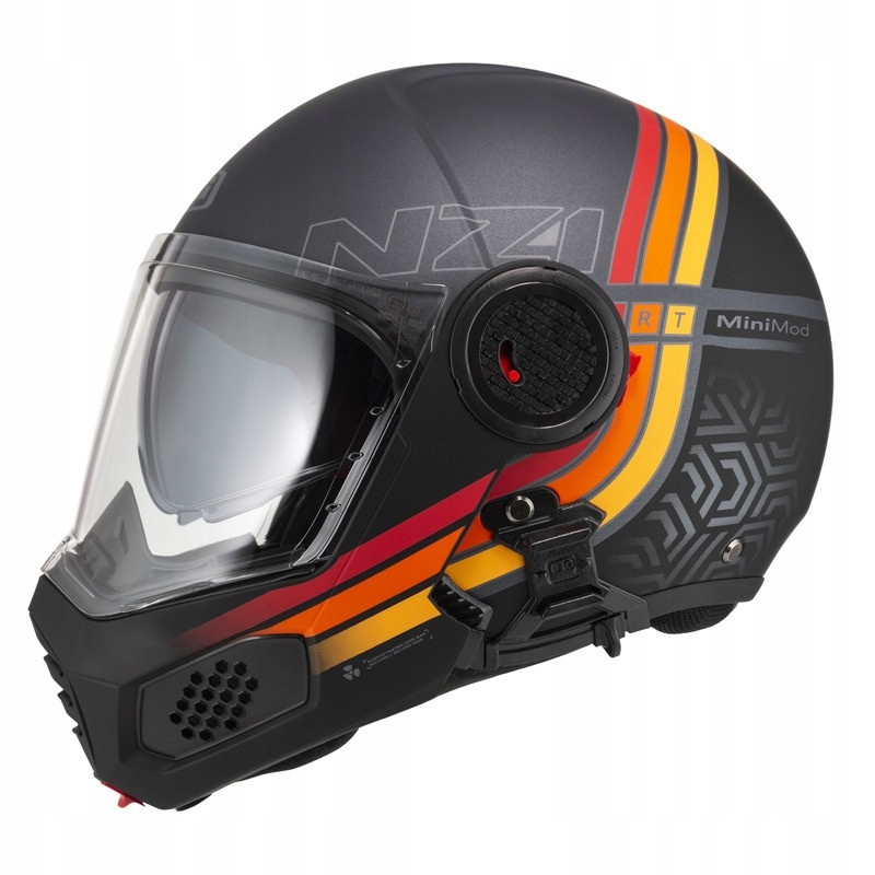 Motocyklová prilba Nzi Minimod Duo Watson Antraciteblack Antracite Matt S