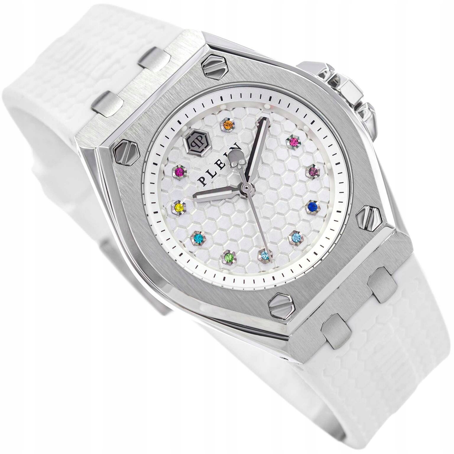 Dámské Hodinky Philipp Plein PWJAA0122 Extreme Lady Bílé S Páskem 50 M